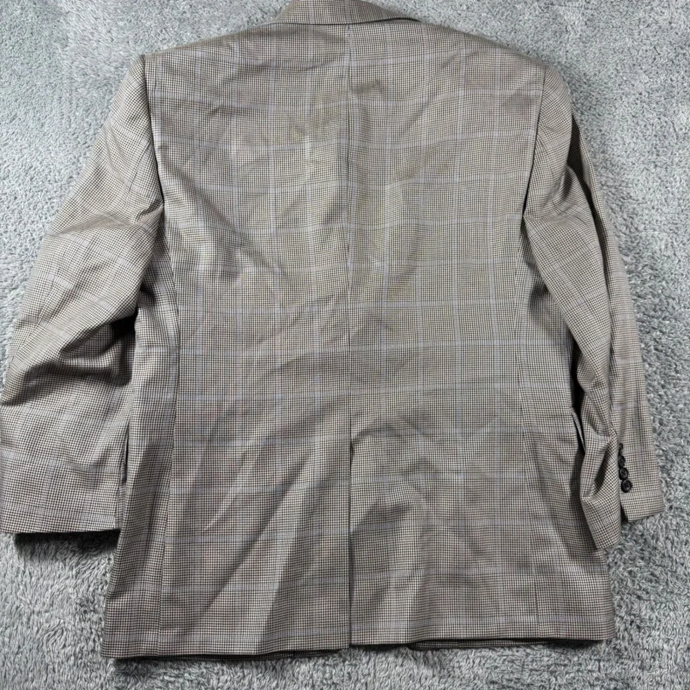Jos. A. Bank Sport Coat Mens 42S Silk Wool Houndstooth Windowpane Jacket 2 Butto